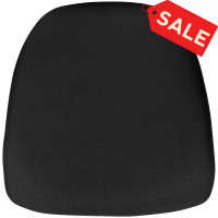Flash Furniture Hard Black Fabric Chiavari Chair Cushion for Crystal / Resin Chiavari Chairs BH-BLACK-HARD-GG
